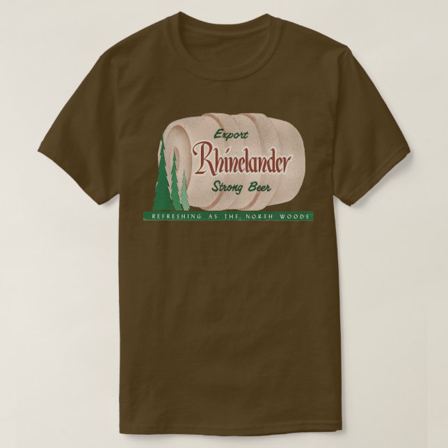 Camiseta Rhinelander Beer Retro Defunct Wisconsin Brewerian (Frente do Design)