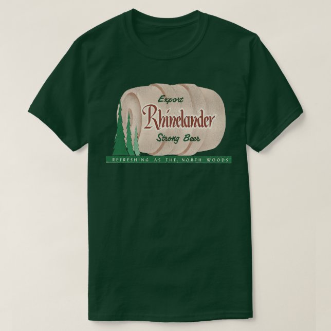 Camiseta Rhinelander Beer Retro Defunct Wisconsin Brewerian (Frente do Design)