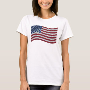 Camiseta Rhinestone US Flag Ilustração - Patriótico