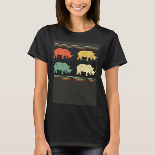 Camiseta Rhino Animal Colorful Rhinos