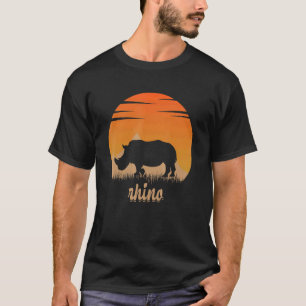 Camiseta Rhino Animal Quente Na Montanha Na Natureza