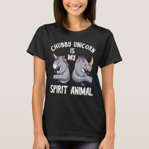 Camiseta Rhino Chubby Unicorn Espírito Sanitário Direitos A