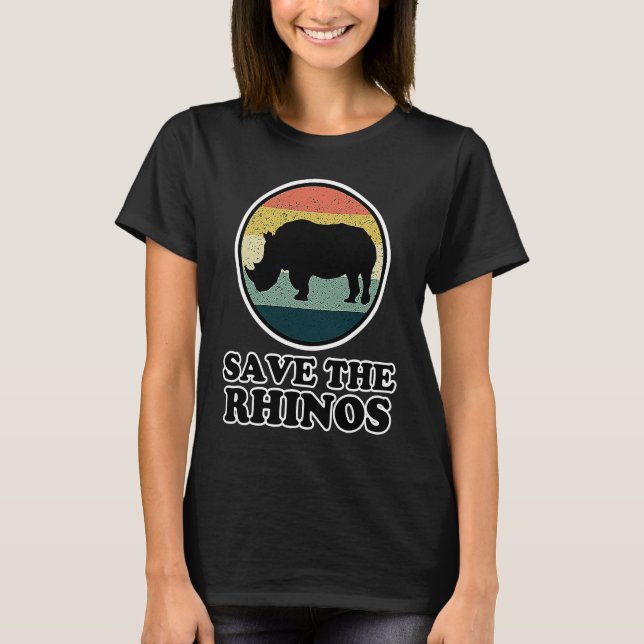 Camiseta Rhino for Men and Women Save the Rhinos (Frente)