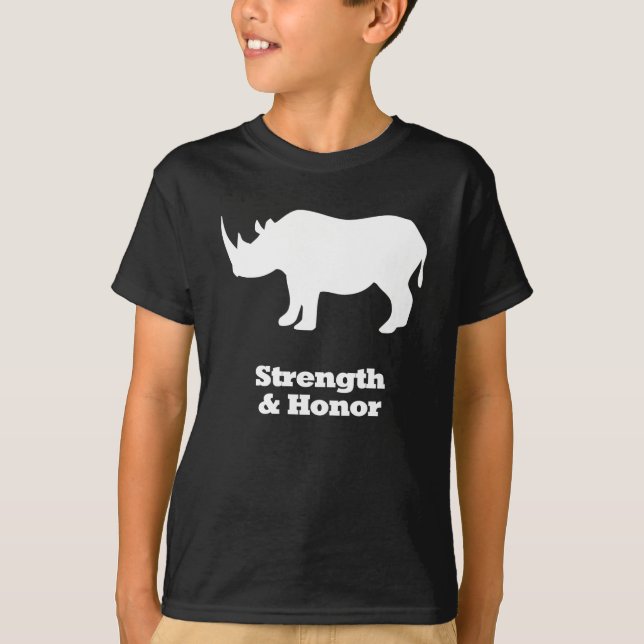 Camiseta Rhino Fort E Honor White (Frente)