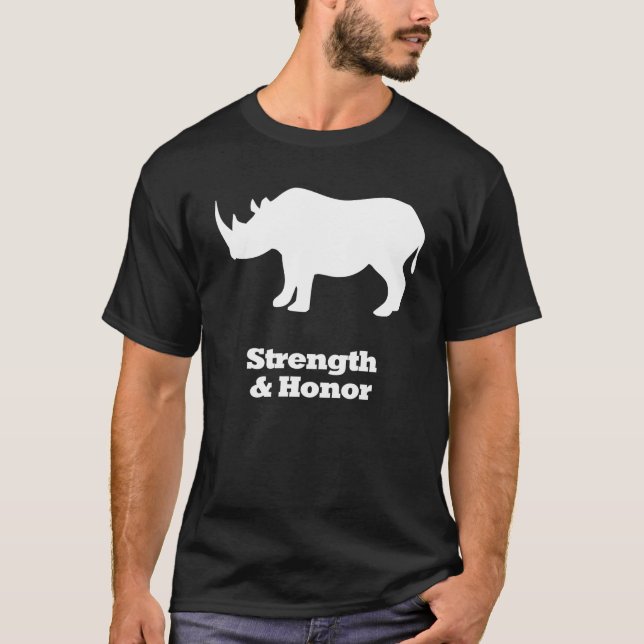 Camiseta Rhino Fort E Honor White (Frente)