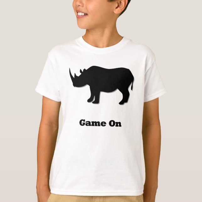Camiseta Rhino Game On Black (Frente)