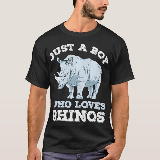 Camiseta Rhino Lover Rhinoceronte Africano Safari Boy (Frente)