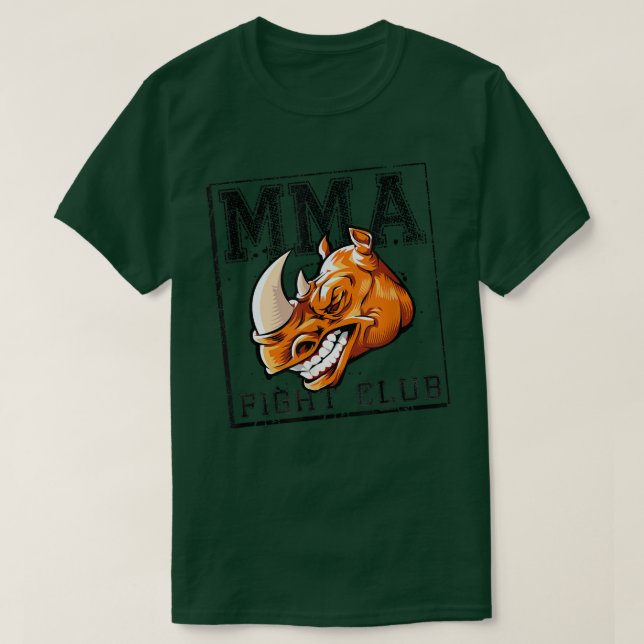 Camiseta Rhino Mixing Martial Arts Mma Fighter Beast Motiva (Frente do Design)