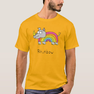 Camiseta Rhino Rainbow Funny Kids