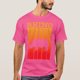 Camiseta Rhino Shadow Silhouette Ao Sunset