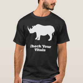 Camiseta Rhino verifique os seus frascos brancos
