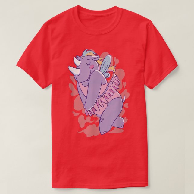 Camiseta Rhinoceronte Fairy Fantasy (Frente do Design)