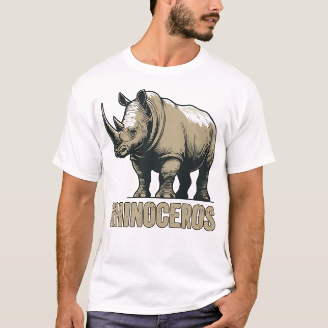 Camiseta Rhinoceronte Rhino Safari Animal Africano (Frente)