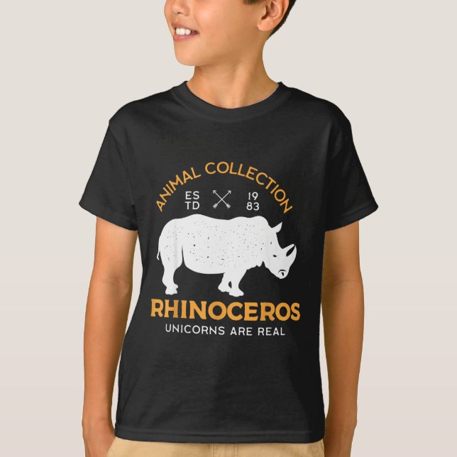 Camiseta Rhinoceros Unicorns Are Real Funny Animal  (Frente)