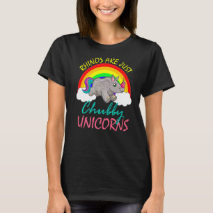 Camiseta Rhinos São Apenas Chubby Unicórnios Engraçados Chu