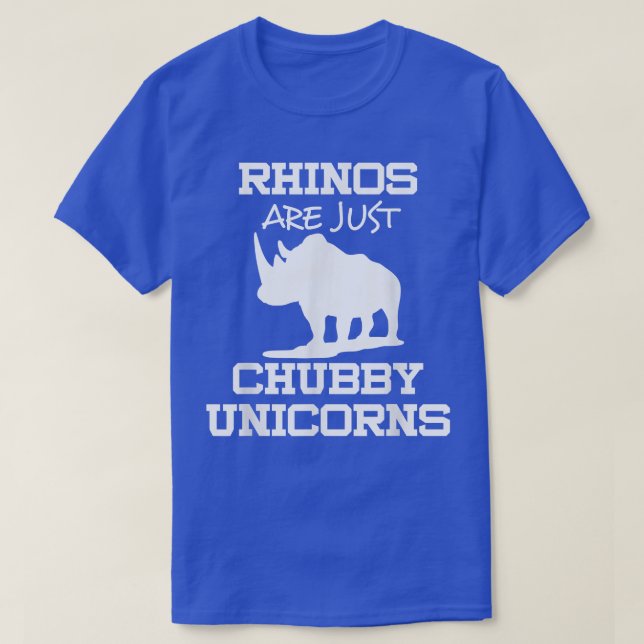 Camiseta Rhinos São Apenas Unicórnios Chubby (Frente do Design)