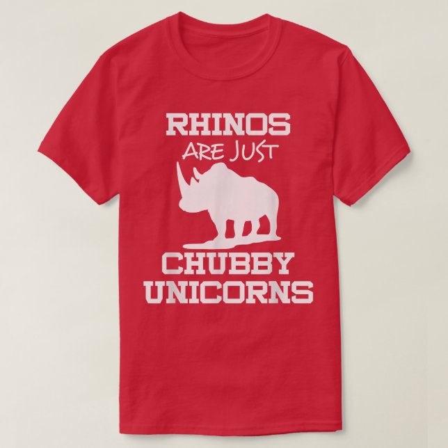 Camiseta Rhinos São Apenas Unicórnios Chubby (Frente do Design)