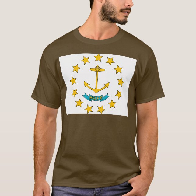 Camiseta Rhode - bandeira da ilha (Frente)