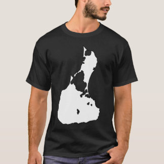 Camiseta Rhode de Contorno da Ilha de Blocos
