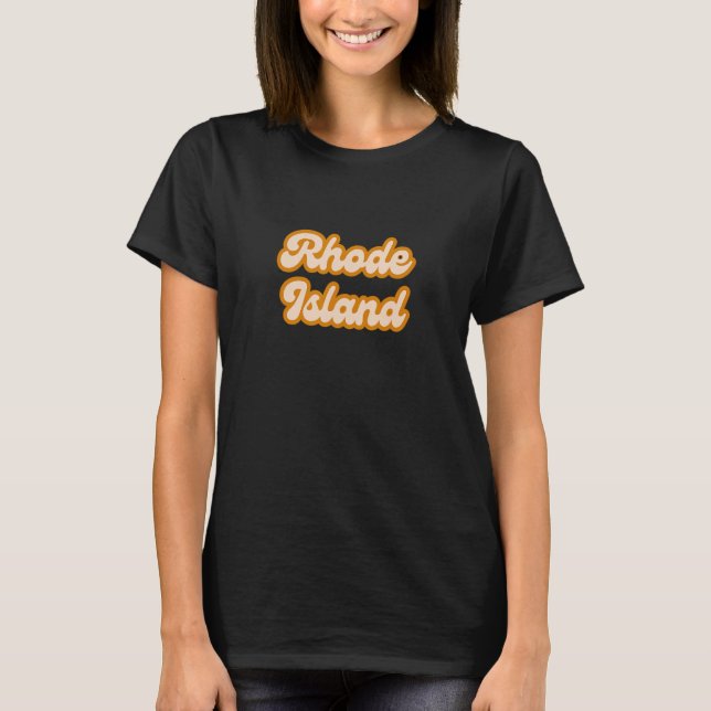 Camiseta Rhode Island America State Retro (Frente)