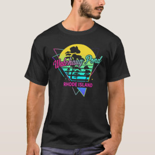 Camiseta Rhode Island EUA Lago Watchaug Nostálgico Retro