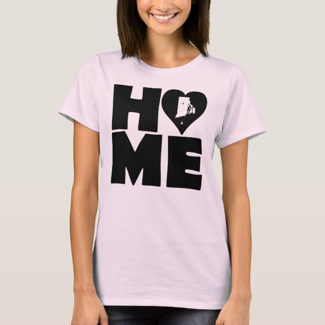 Camiseta Rhode Island Home Heart State Tees (Frente)