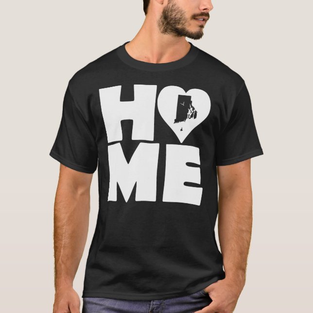 Camiseta Rhode Island Home Heart State Tees (Frente)