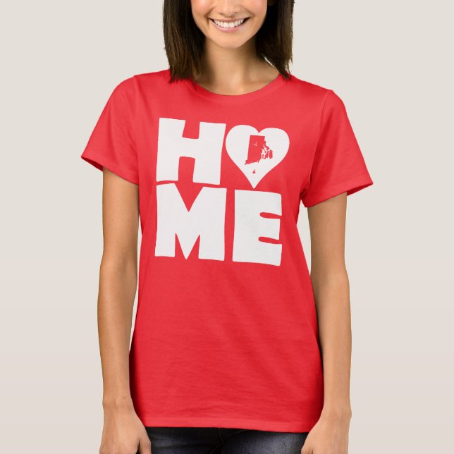 Camiseta Rhode Island Home Heart State Tees (Frente)
