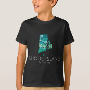 Camiseta Rhode Island Proud State Motto Oceânico