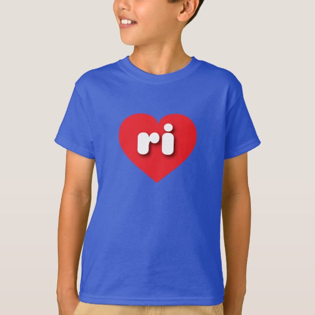 Camiseta Rhode Island Red Heart - Eu amo ri (Frente)
