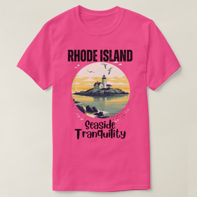 Camiseta Rhode Island Seaside Tranquilidade 1 (Frente do Design)