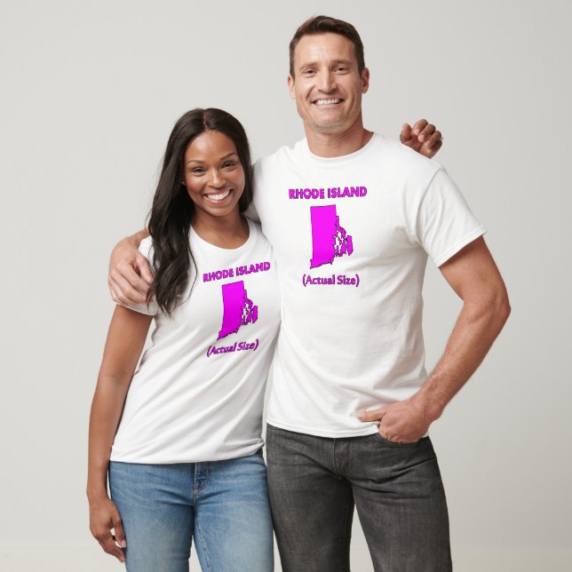 Camiseta Rhode Island - Tamanho Real (Unissex)