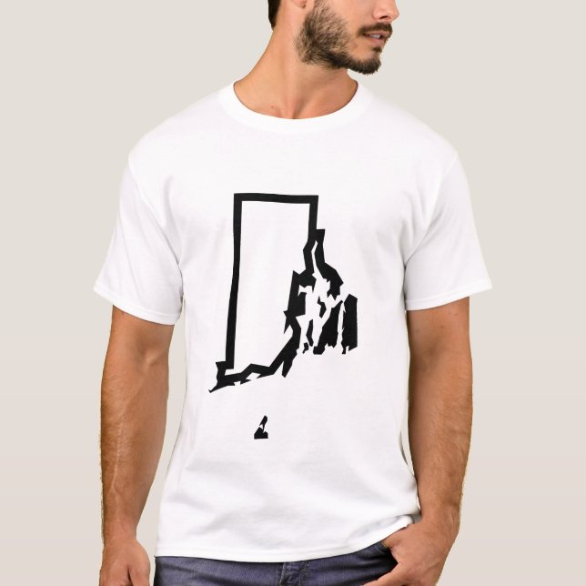 Camiseta Rhode - T irregular do esboço da ilha (Frente)