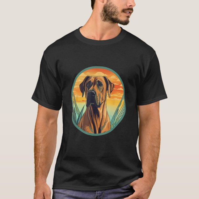 Camiseta Rhodesian Ridgeback Dog Cute Dog Breed (Frente)