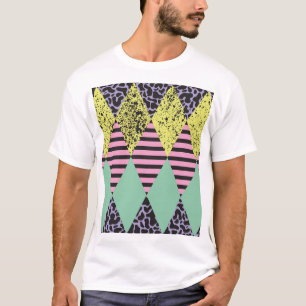 Camiseta Rhombus Moderno: Estilo sem costura Abstrato.