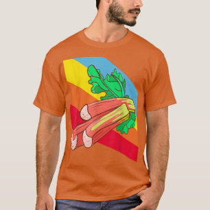 Camiseta Rhubarb Vegetais Comida Vegan Vegetariana