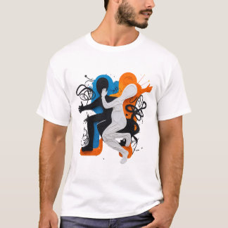 Camiseta Rhythmic Fusion: Dance of Shadows and Colors