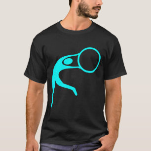 Camiseta Rhythmic Gymnastic Figure - Cyan