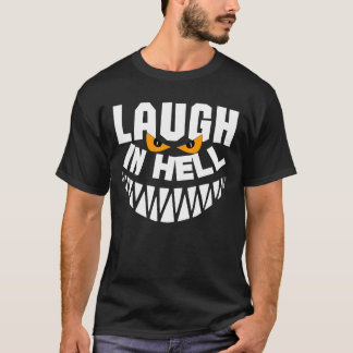 Camiseta Ria No Inferno: Halloween Do Monstro Do Diabo