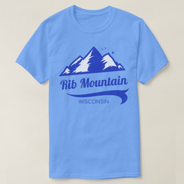Camiseta Rib Mountain ski Wisconsin 1 (Frente do Design)