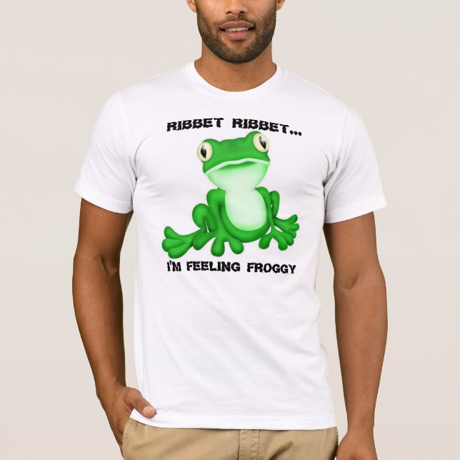 Camiseta Ribbet Ribbet. Estou me sentindo Rã (Frente)