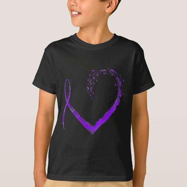 Camiseta Ribbon Heart Overdose Awareness 1  (Frente)