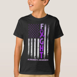Camiseta Ribbon Purple Luta Conscientização de Heimerheimer