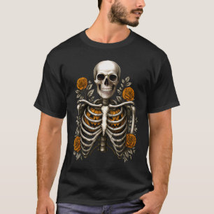Camiseta Ribcage Pumpkins, Spooky Halloween