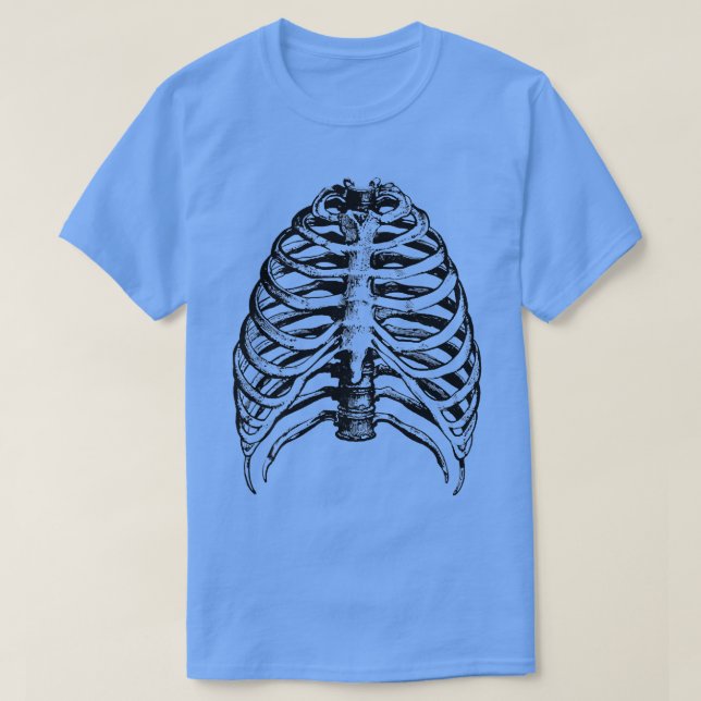 Camiseta RIBCAGE SKELETON Halloween Horrand Scary Ghost pum (Frente do Design)
