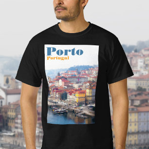 Camiseta Ribeira e Rio Douro. Porto, Portugal.