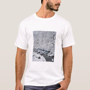 Camiseta Ribeirão branco nevado cênico, Oregon