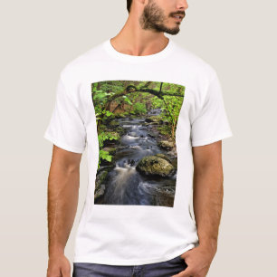 Camiseta Ribeiro flui através da floresta