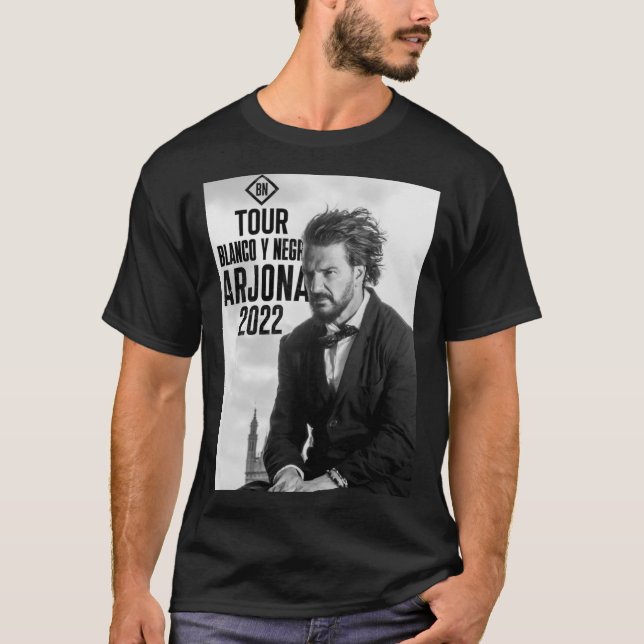 Camiseta Ricardo Arjona - Tour Blanco y Negro Essencial T-S (Frente)