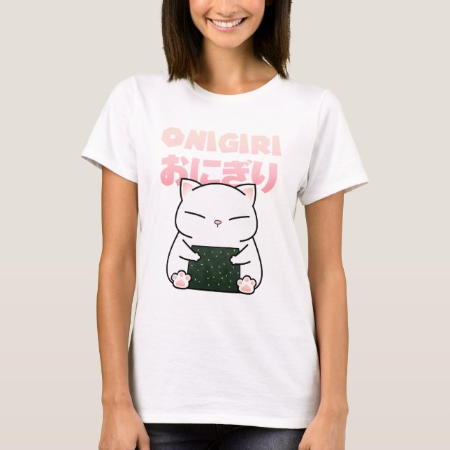 Camiseta Rice Ball Sushi Cat (Frente)